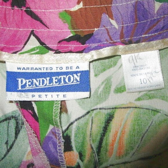 Pendleton HAWAIIAN Maxi Size 10P SKIRT Tropical POCKETS Lightweight BUTTON UP - Picture 5 of 11
